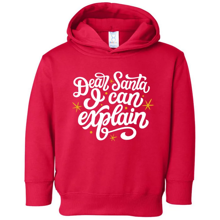 Dear Santa I Can Explain Christmas Holiday Funny Toddler Hoodie