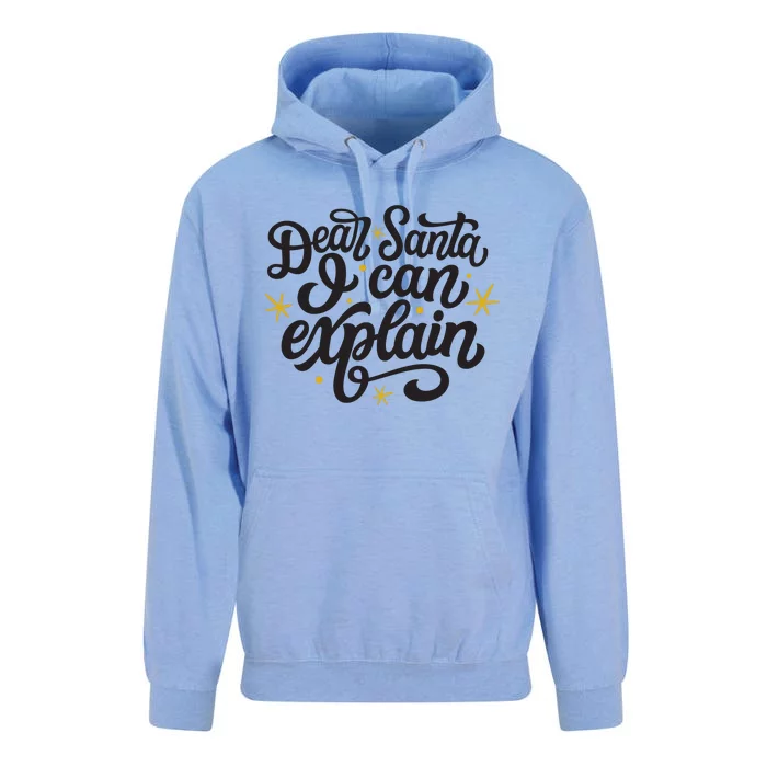 Dear Santa I Can Explain Christmas Holiday Funny Unisex Surf Hoodie