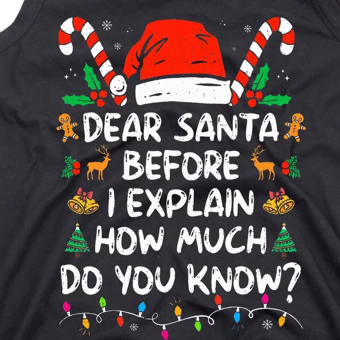 Dear Santa I Can Explain Funny Christmas Tank Top