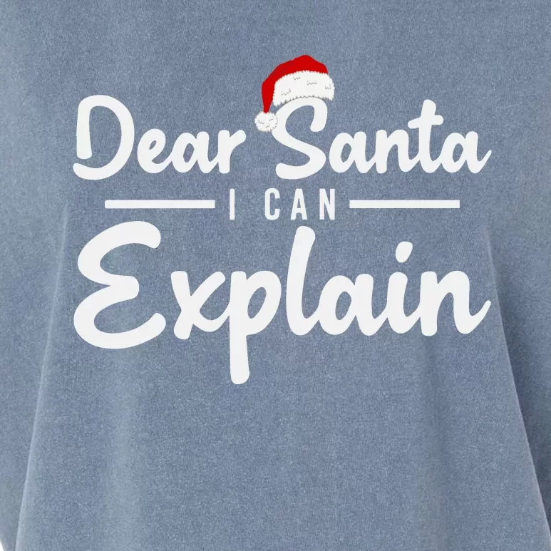 Dear Santa I Can Explain Garment-Dyed Women's Muscle Tee