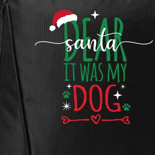 Dear Santa It Was My Dog Funny Christmas City Backpack