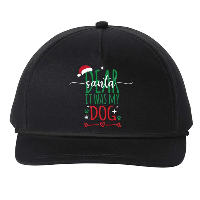 Dear Santa It Was My Dog Funny Christmas Snapback Five-Panel Rope Hat