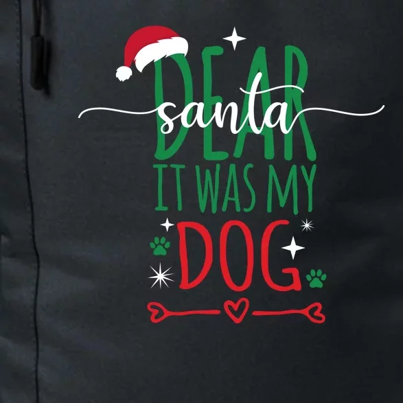 Dear Santa It Was My Dog Funny Christmas Daily Commute Backpack