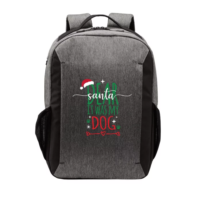 Dear Santa It Was My Dog Funny Christmas Vector Backpack