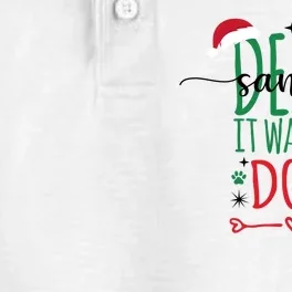 Dear Santa It Was My Dog Funny Christmas Dry Zone Grid Performance Polo