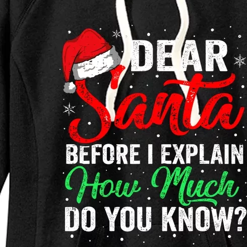 Dear Santa I Can Explain Funny Christmas Kids Adults Women's Fleece Hoodie