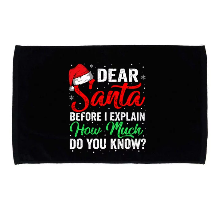 Dear Santa I Can Explain Funny Christmas Kids Adults Microfiber Hand Towel