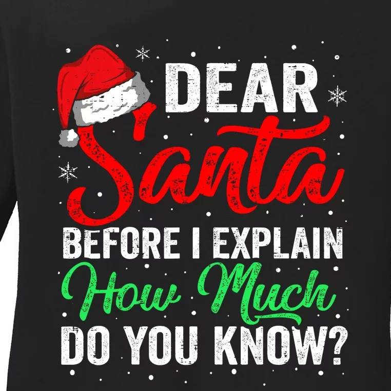 Dear Santa I Can Explain Funny Christmas Kids Adults Ladies Long Sleeve Shirt