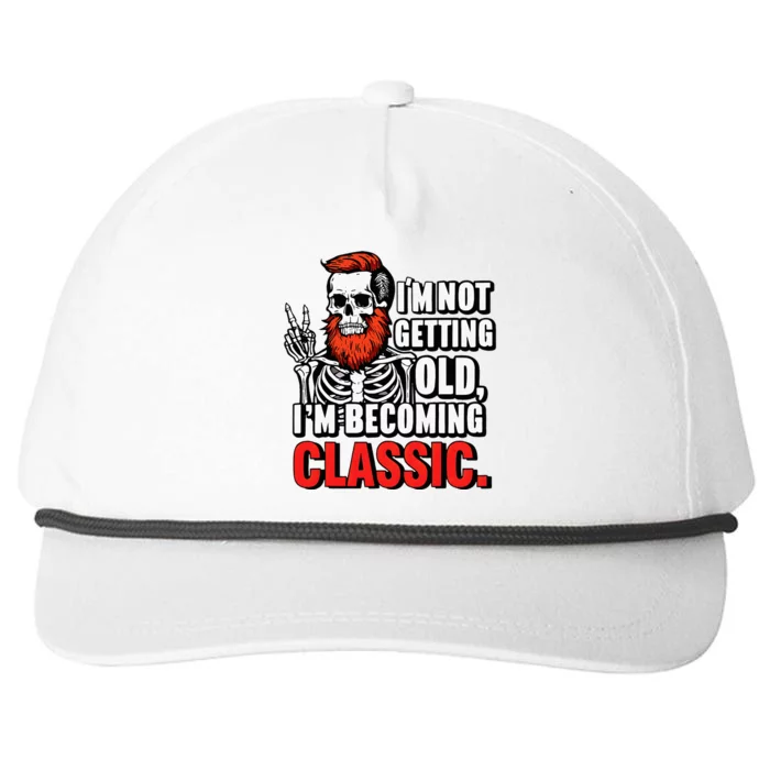 Dad Skull I’M Not Getting Old I’M Becoming A Classic Snapback Five-Panel Rope Hat