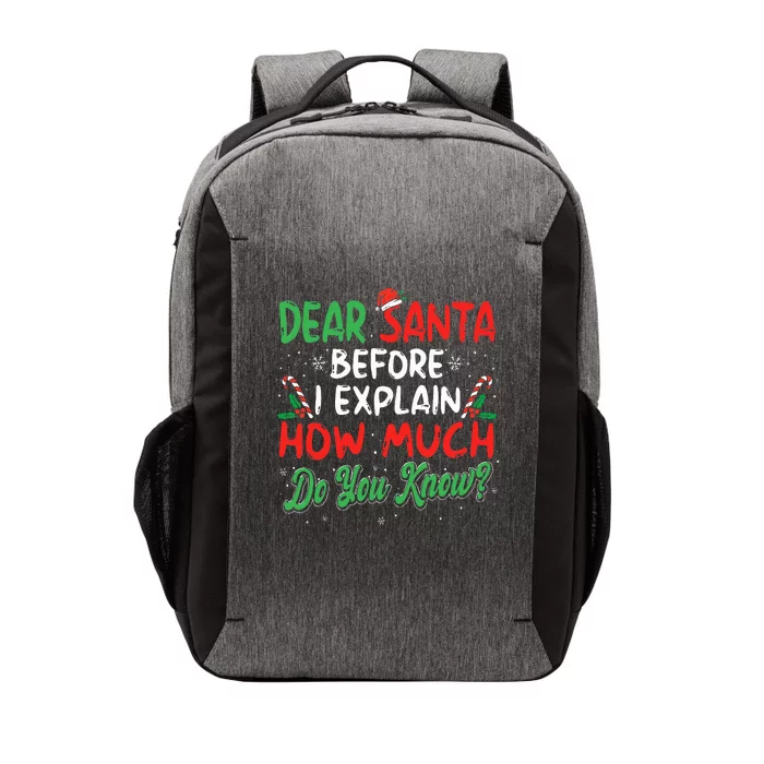 Dear Santa I Can Explain Funny Christmas Vector Backpack