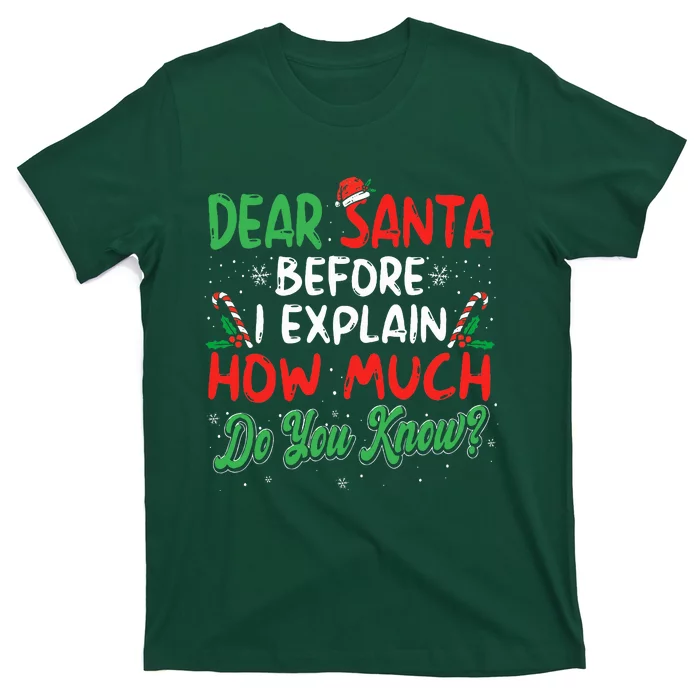 Dear Santa I Can Explain Funny Christmas T-Shirt