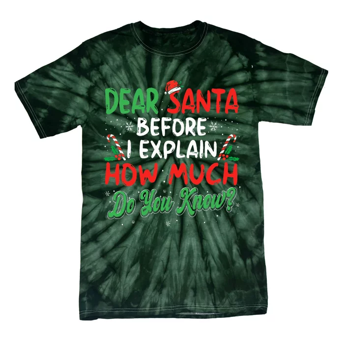 Dear Santa I Can Explain Funny Christmas Tie-Dye T-Shirt