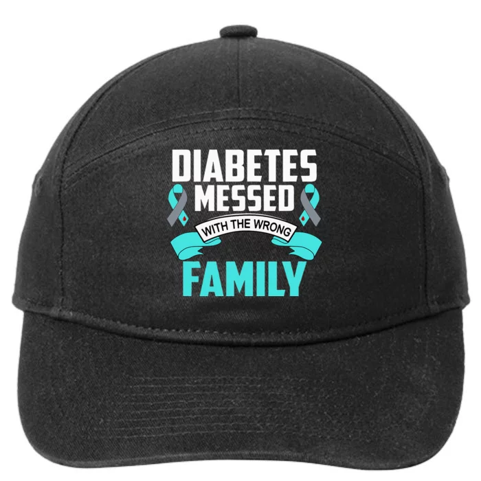 Diabetes Support  I Gift Family Member for Support 7-Panel Snapback Hat