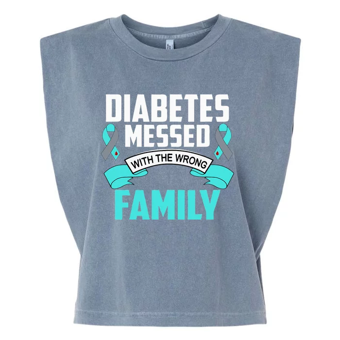 Diabetes Support  I Gift Family Member for Support Garment-Dyed Women's Muscle Tee