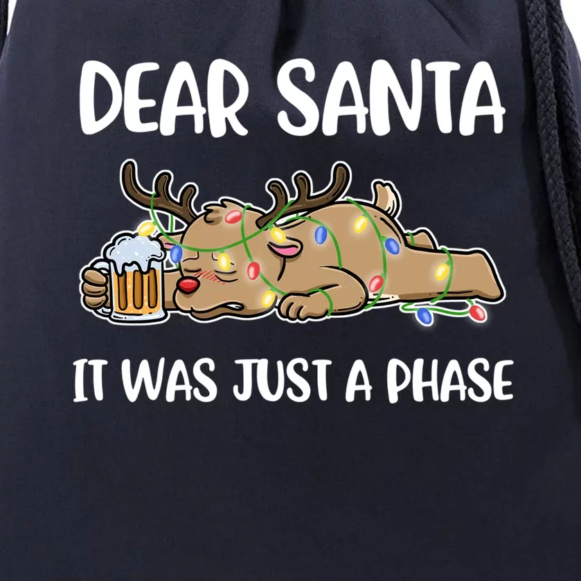 Dear Santa It Was Just A Phase Meaningful Gift Drawstring Bag