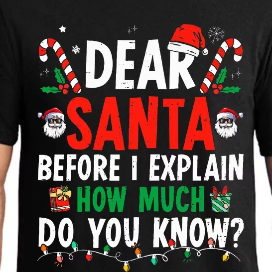 Dear Santa I Can Explain Funny Christmas Pajama Set