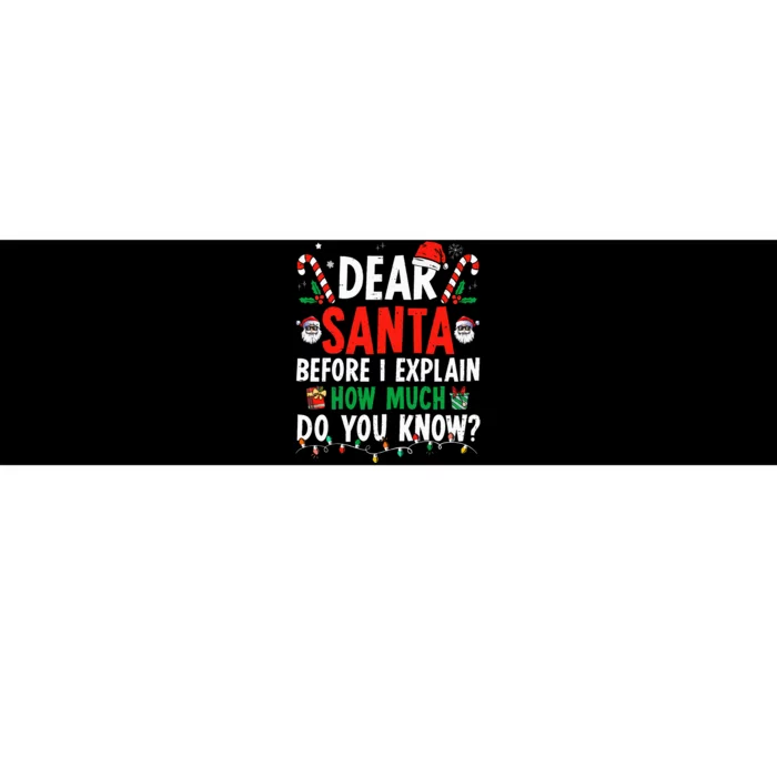 Dear Santa I Can Explain Funny Christmas Adults Bumper Sticker