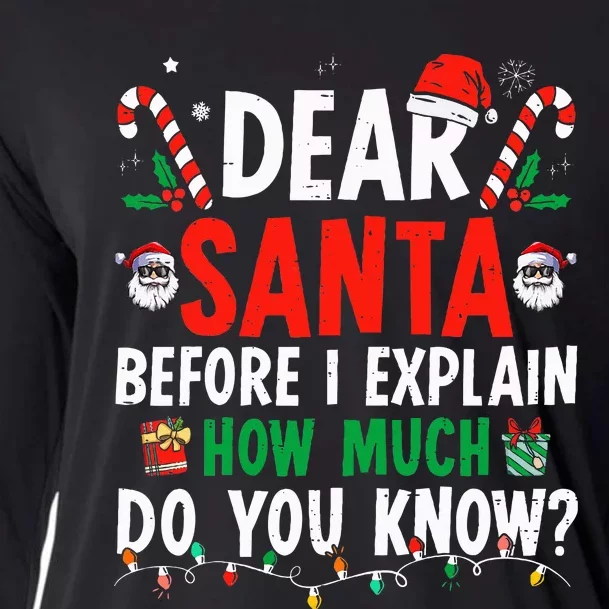 Dear Santa I Can Explain Funny Christmas Adults Cooling Performance Long Sleeve Crew