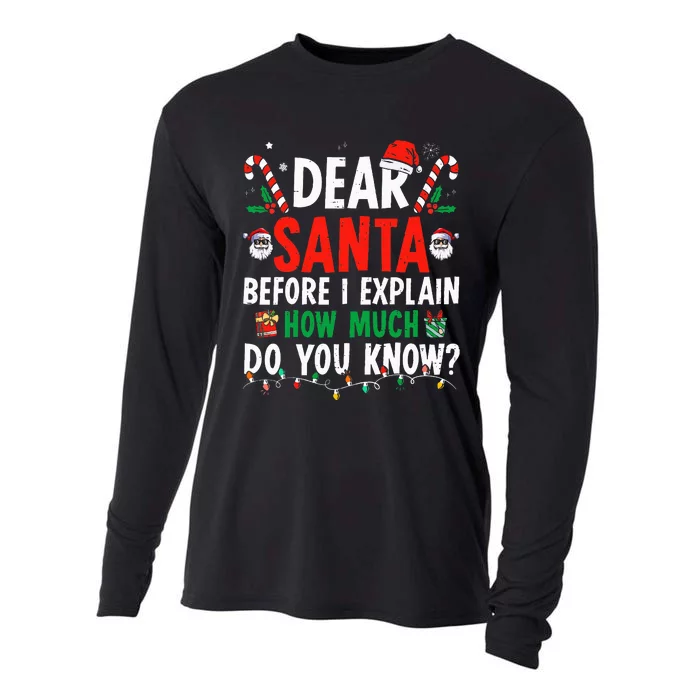 Dear Santa I Can Explain Funny Christmas Adults Cooling Performance Long Sleeve Crew