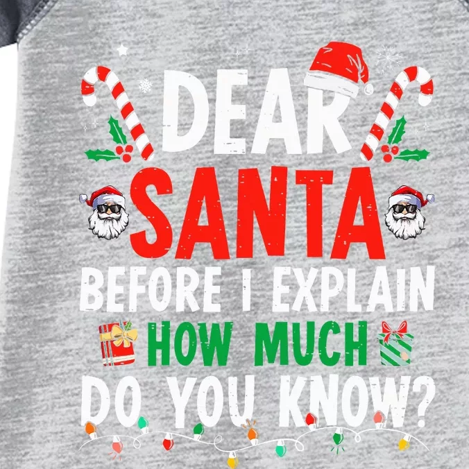 Dear Santa I Can Explain Funny Christmas Adults Infant Baby Jersey Bodysuit