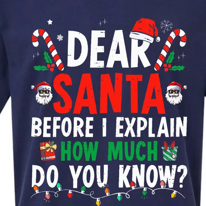 Dear Santa I Can Explain Funny Christmas Adults Sueded Cloud Jersey T-Shirt