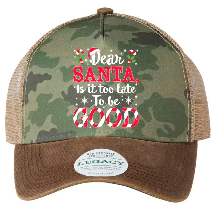 Dear Santa Is It Too Late To Be Funny Good Christmas Xmas Gift Legacy Tie Dye Trucker Hat