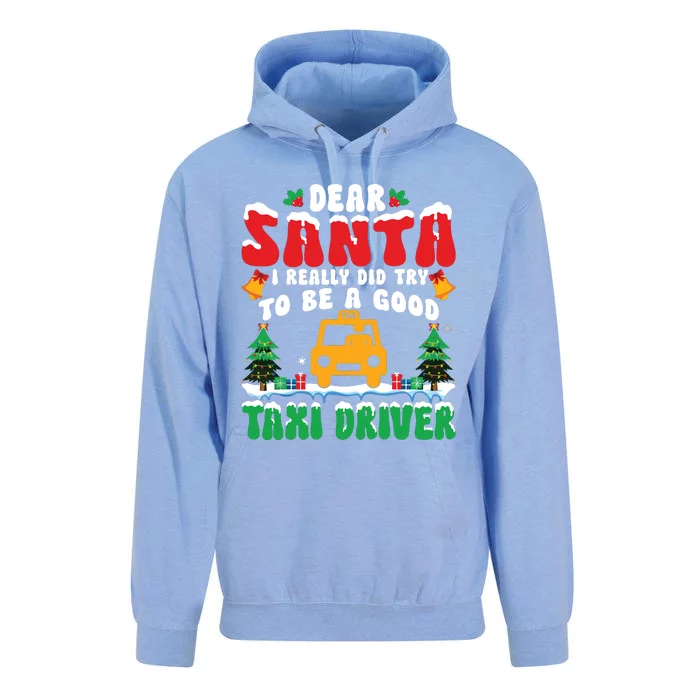 Dear Santa I Really Try To Be A Good Taxi Driver Christmas Unisex Surf Hoodie