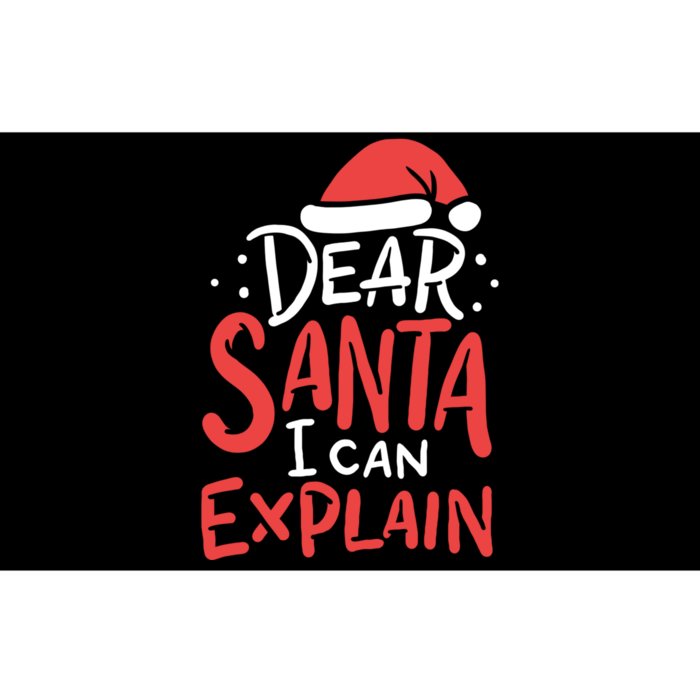 Dear Santa I Can Explain Hat Christmas Bad Behavior Gift Bumper Sticker