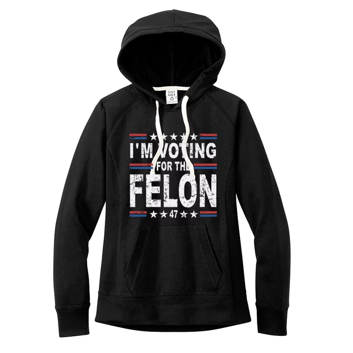 Dylan Scott I’M Voting For The Felon Women's Fleece Hoodie