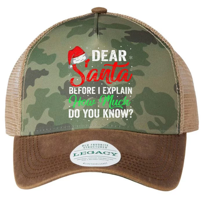 Dear Santa I Can Explain Funny Christmas Legacy Tie Dye Trucker Hat