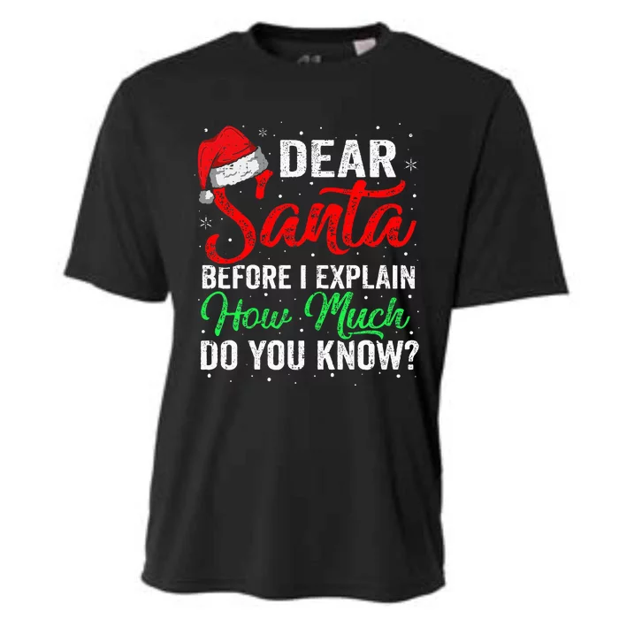 Dear Santa I Can Explain Funny Christmas Cooling Performance Crew T-Shirt