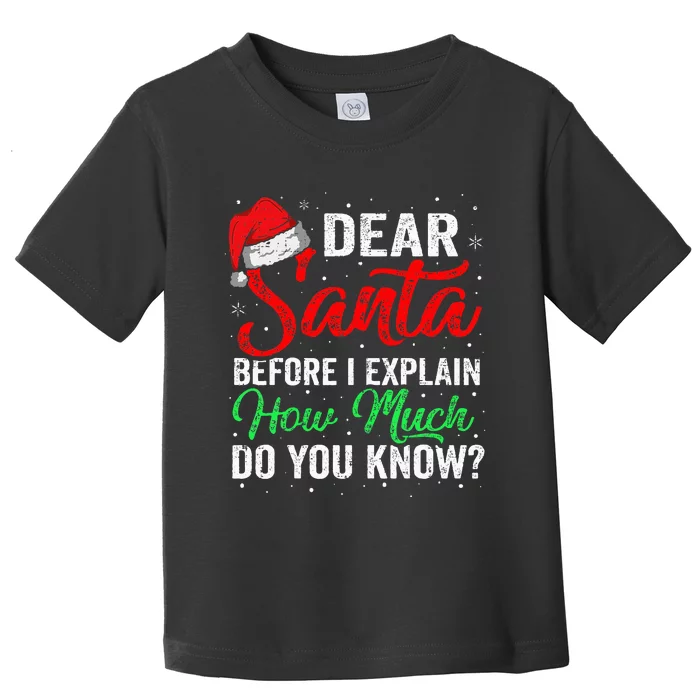 Dear Santa I Can Explain Funny Christmas Toddler T-Shirt