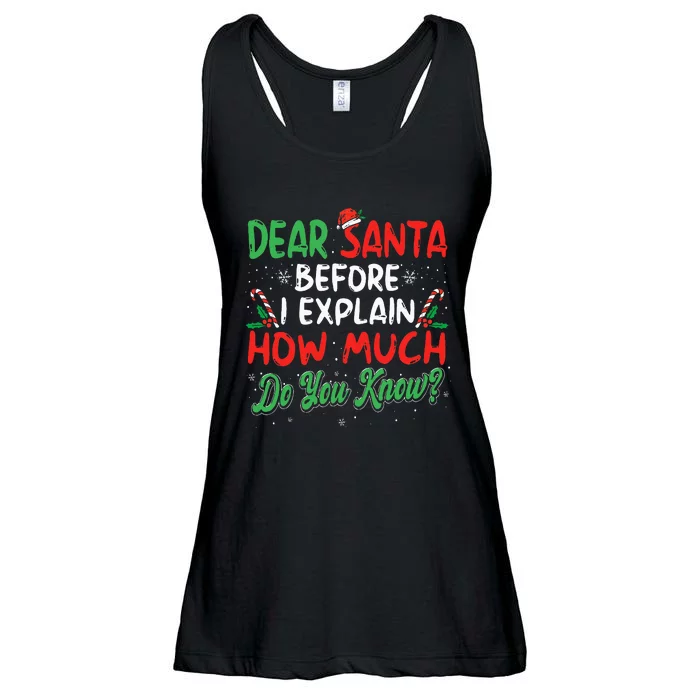 Dear Santa I Can Explain Funny Christmas Ladies Essential Flowy Tank