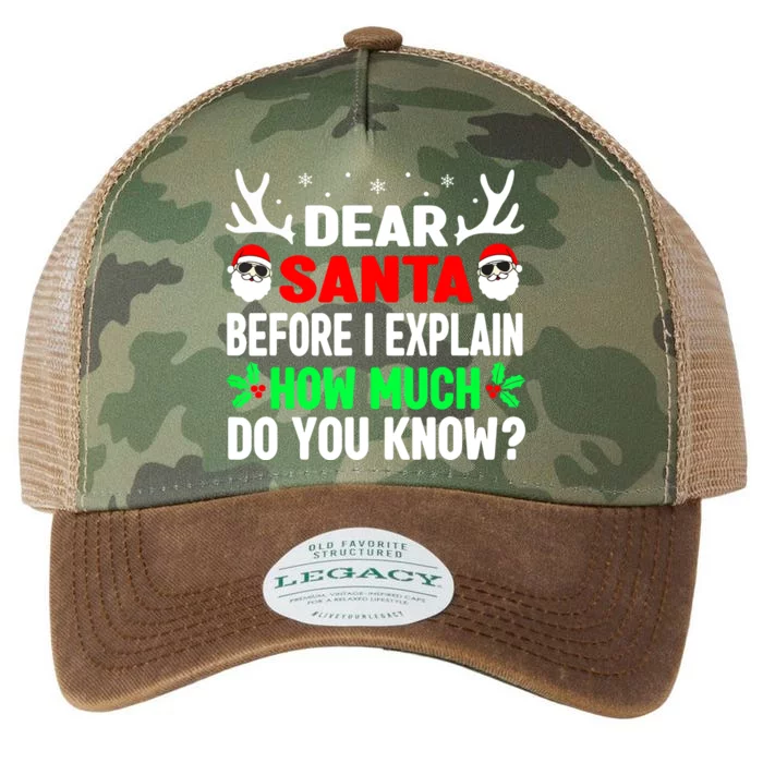 Dear Santa I Can Explain Funny Christmas Gift Legacy Tie Dye Trucker Hat