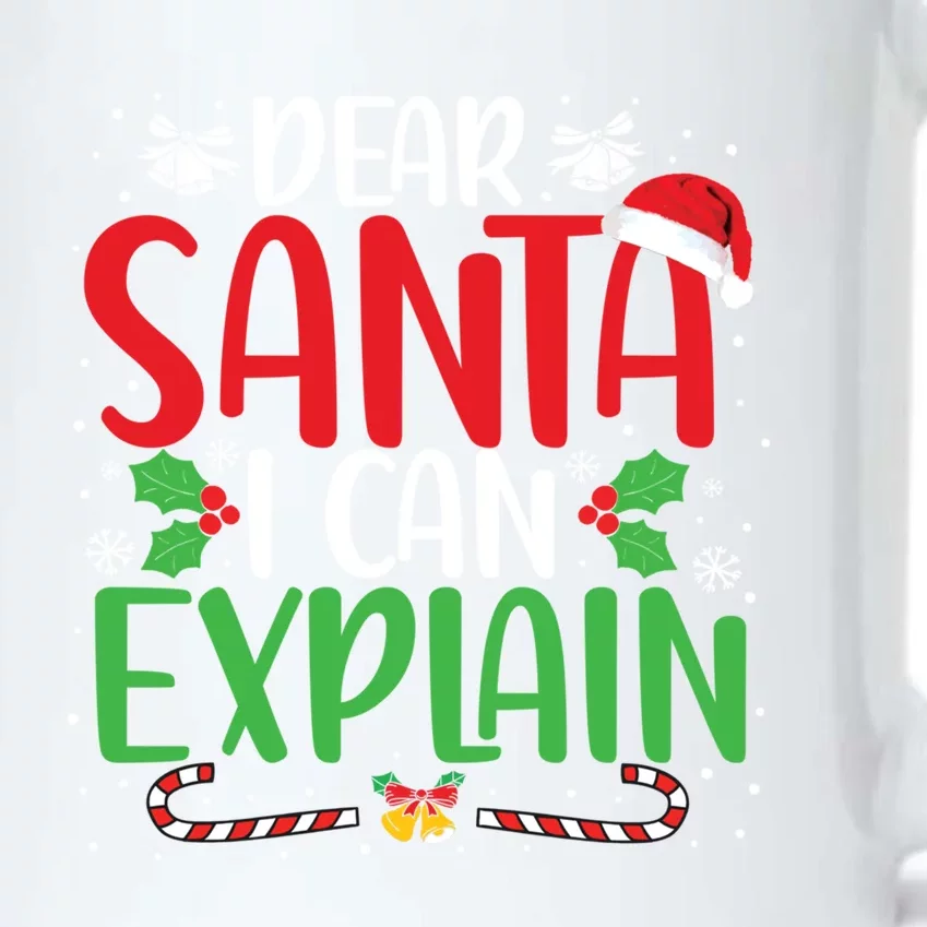 Dear Santa I Can Explain Funny Christmas Joke Santa Claus Gift Black Color Changing Mug