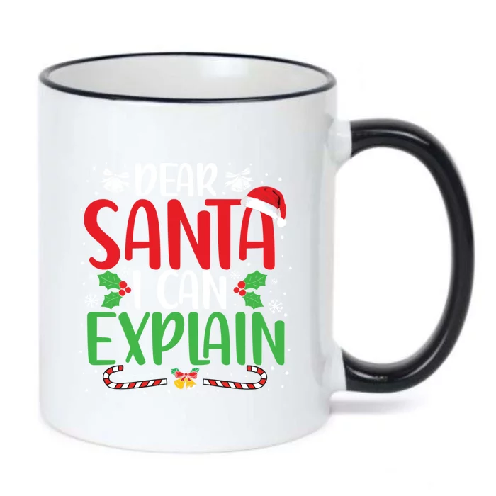 Dear Santa I Can Explain Funny Christmas Joke Santa Claus Gift Black Color Changing Mug