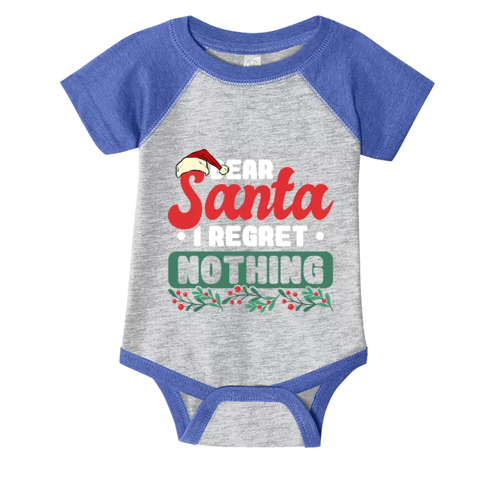 Dear Santa I Regret Nothing Meaningful Gift Infant Baby Jersey Bodysuit