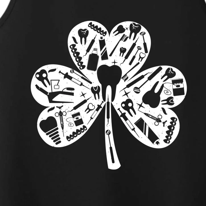 Dental Squad Irish Shamrock Tooth Dentist St PatrickS Day Gift Performance Tank