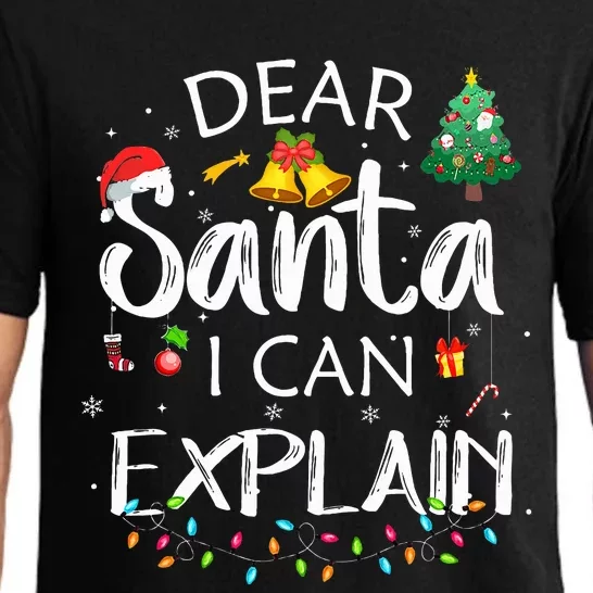 Dear Santa I Can Explain xmas Joke Santa Claus Pajama Set