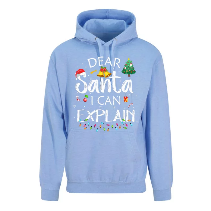 Dear Santa I Can Explain xmas Joke Santa Claus Unisex Surf Hoodie