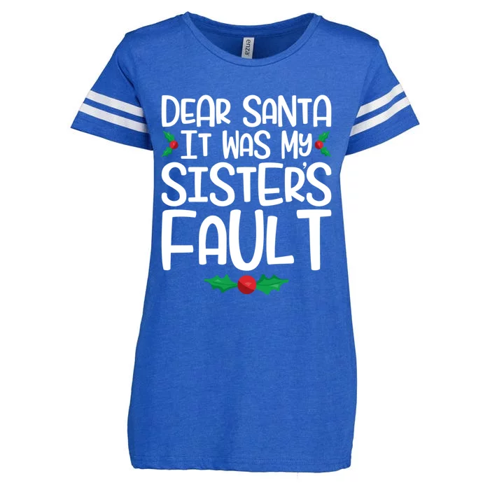 Dear Santa It Was My SisterS Fault Family Christmas Meaningful Gift Enza Ladies Jersey Football T-Shirt