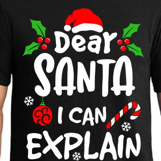 Dear Santa I Can Explain Christmas Lovers Funny Gift Pajama Set