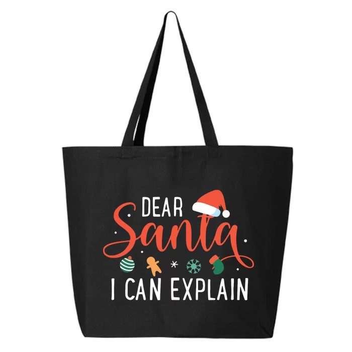 Dear Santa I Can Explain Family Christmas 25L Jumbo Tote