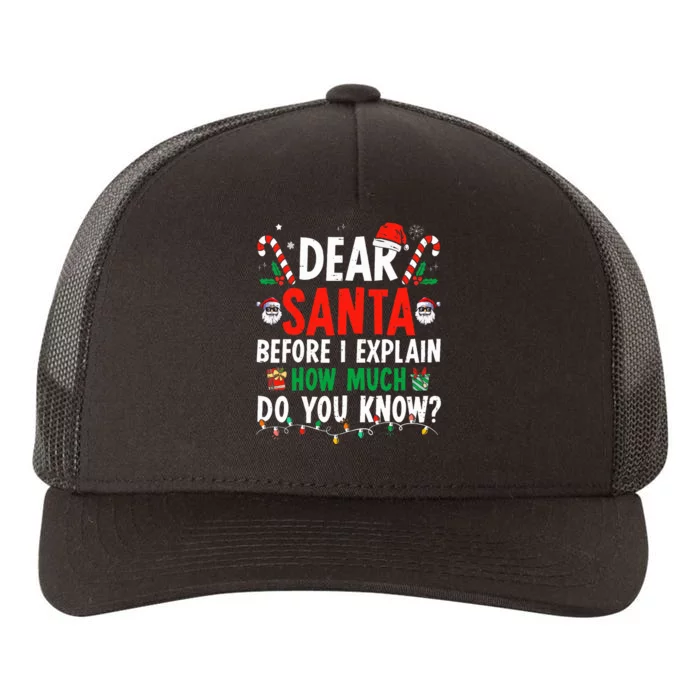 Dear Santa I Can Explain Funny Christmas Yupoong Adult 5-Panel Trucker Hat