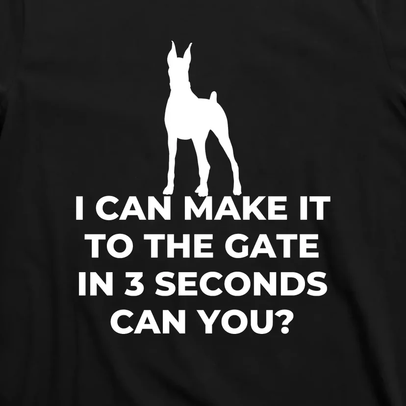 Dog Sign I Can Make It To The Gate In 3 Seconds Can You T-Shirt