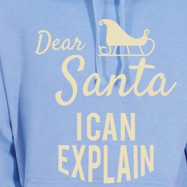 Dear Santa I Can Explain Funny 2019 Christmas Sled Meaningful Gift Unisex Surf Hoodie