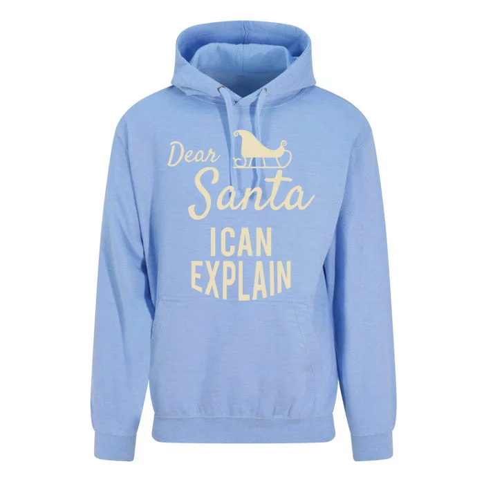 Dear Santa I Can Explain Funny 2019 Christmas Sled Meaningful Gift Unisex Surf Hoodie