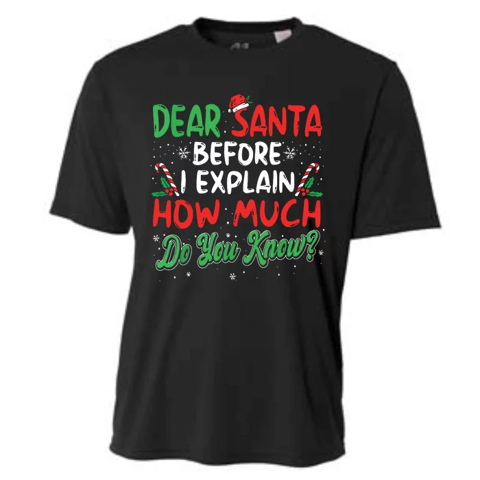 Dear Santa I Can Explain Funny Christmas Cooling Performance Crew T-Shirt