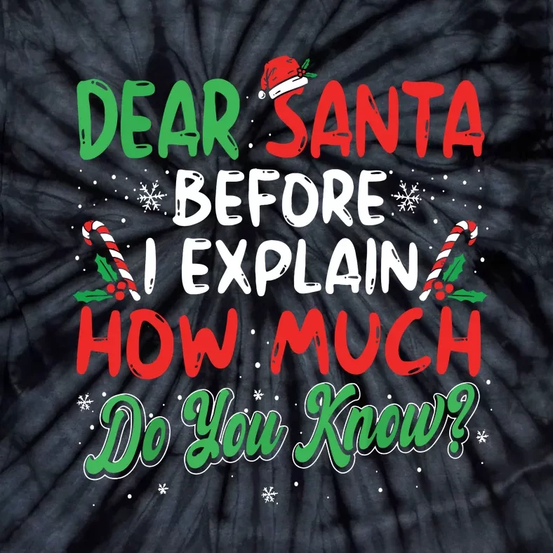 Dear Santa I Can Explain Funny Christmas Tie-Dye T-Shirt