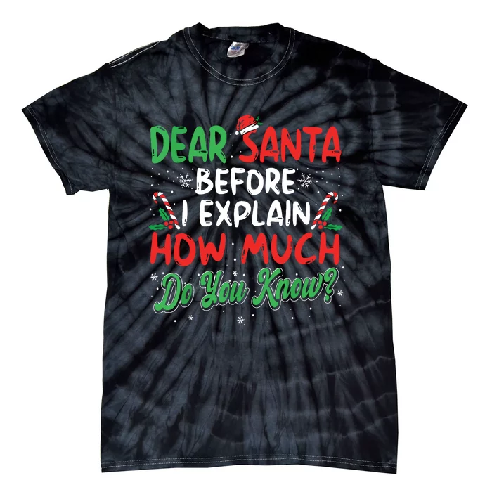 Dear Santa I Can Explain Funny Christmas Tie-Dye T-Shirt